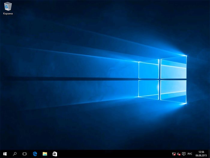 Установка Windows 10 успешно завершена