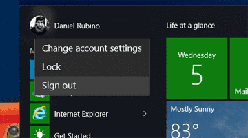 Аватар в Windows 10