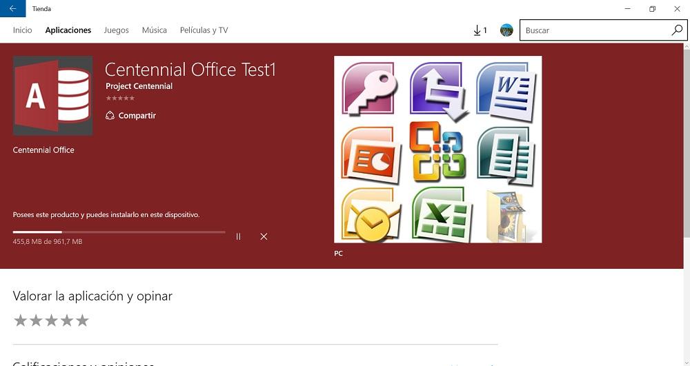 Centennial Office Test1 в Microsoft Store
