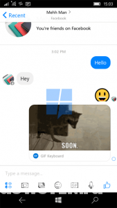 Facebook Messenger для Windows 10 Mobile