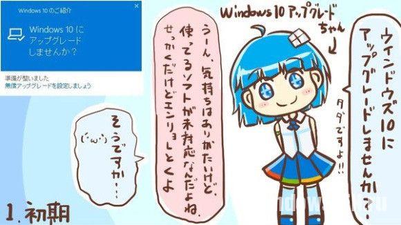 Комикс по мотивам уведомления Get Windows 10