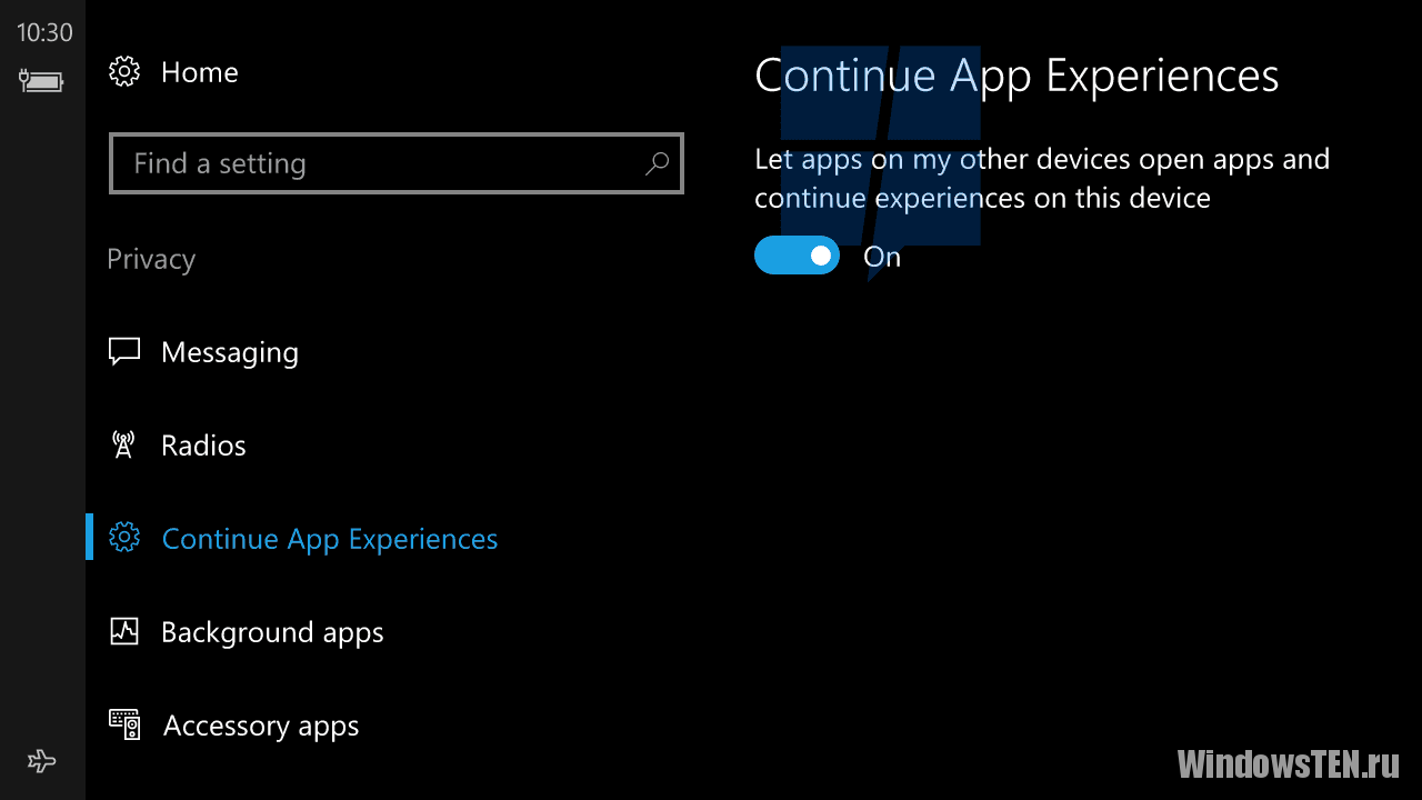 Continue App Experiences