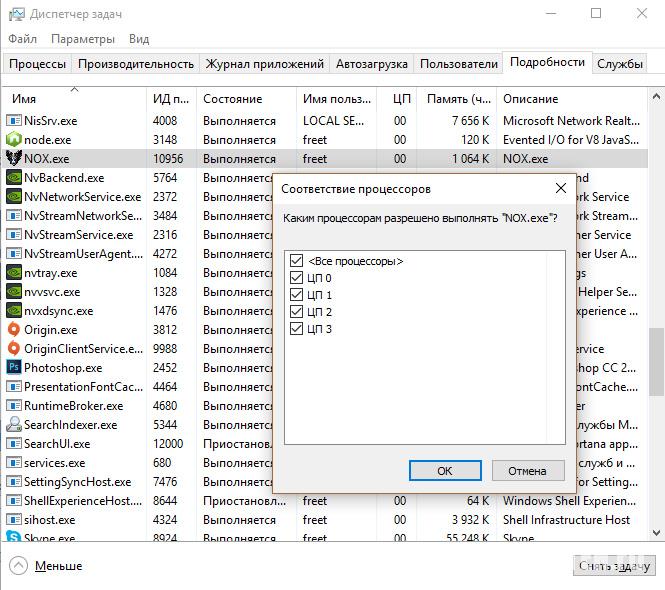Соответствие процессов