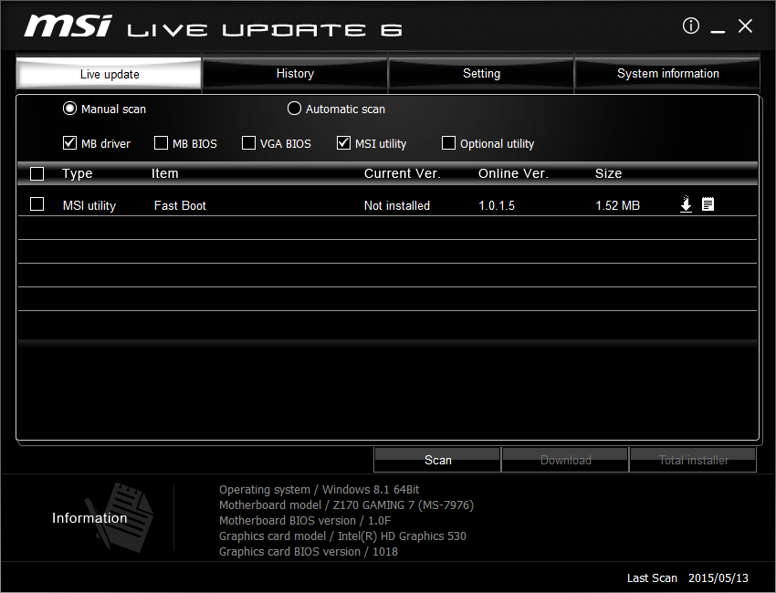 MSI Live Updater