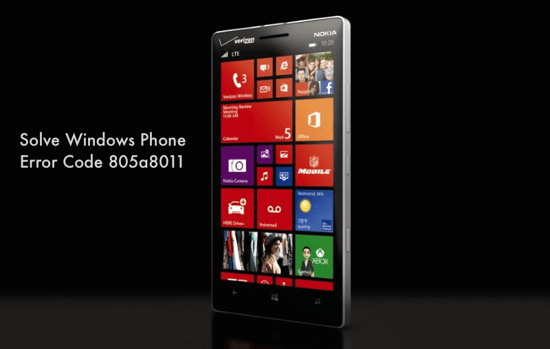 Windows Phone: ошибка 805a8011