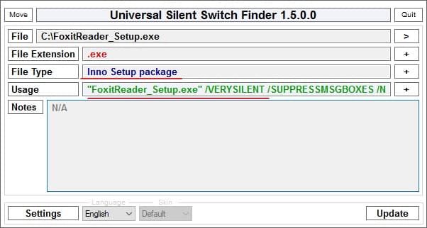 Universal Silent Switch Finder.