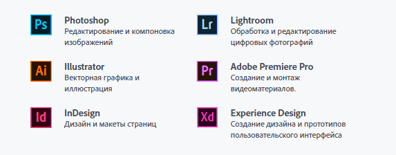 Настольные приложения в Adobe Creative Cloud