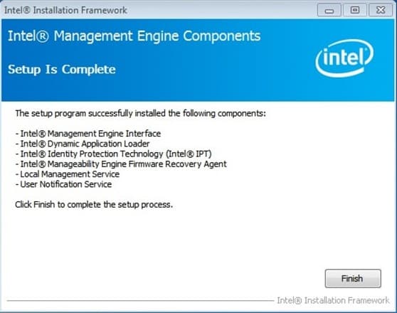 Intel Management Engine Components