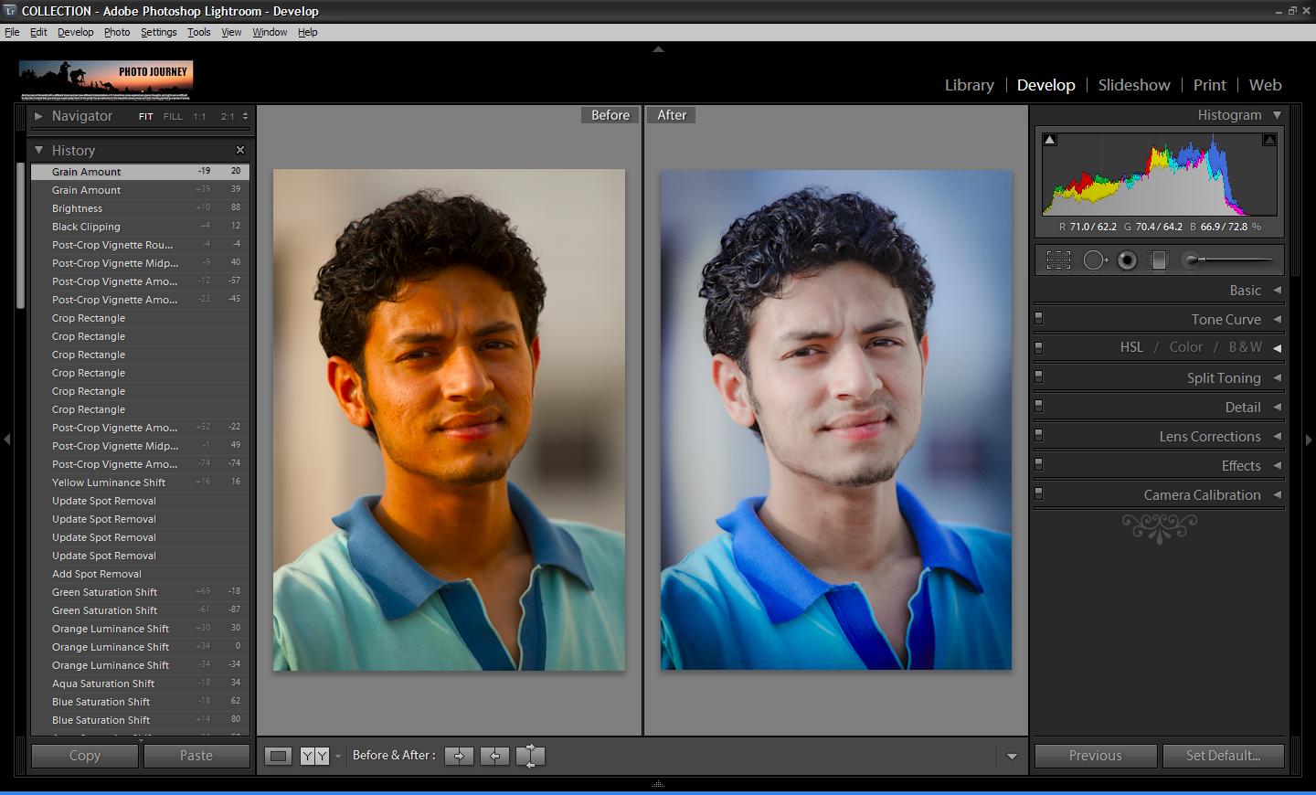 Lightroom интерфейс