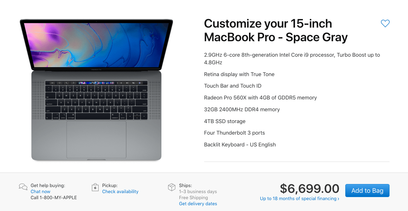 Macbook Pro Цена