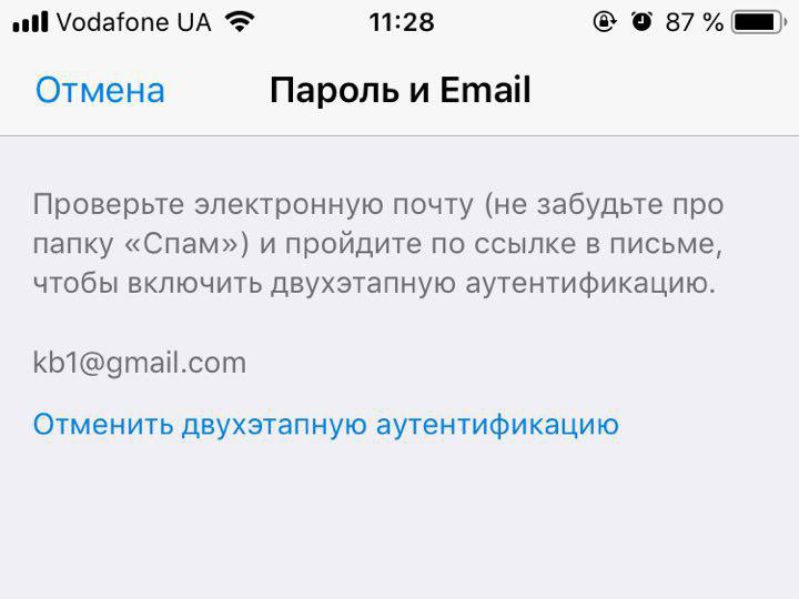 Telegram iOS подтверждение