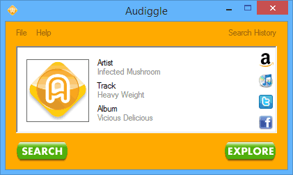 Определение песни по звуку в Audiggle
