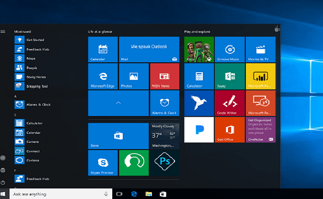 Windows 10 живые плитки