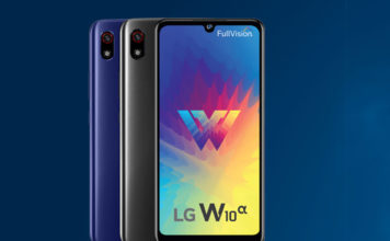 Внешний вид LG W10 Alpha