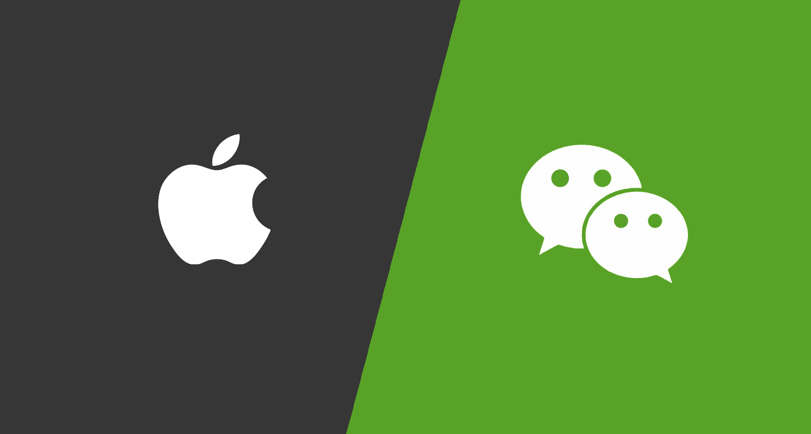 логотипы WeChat и iPhone